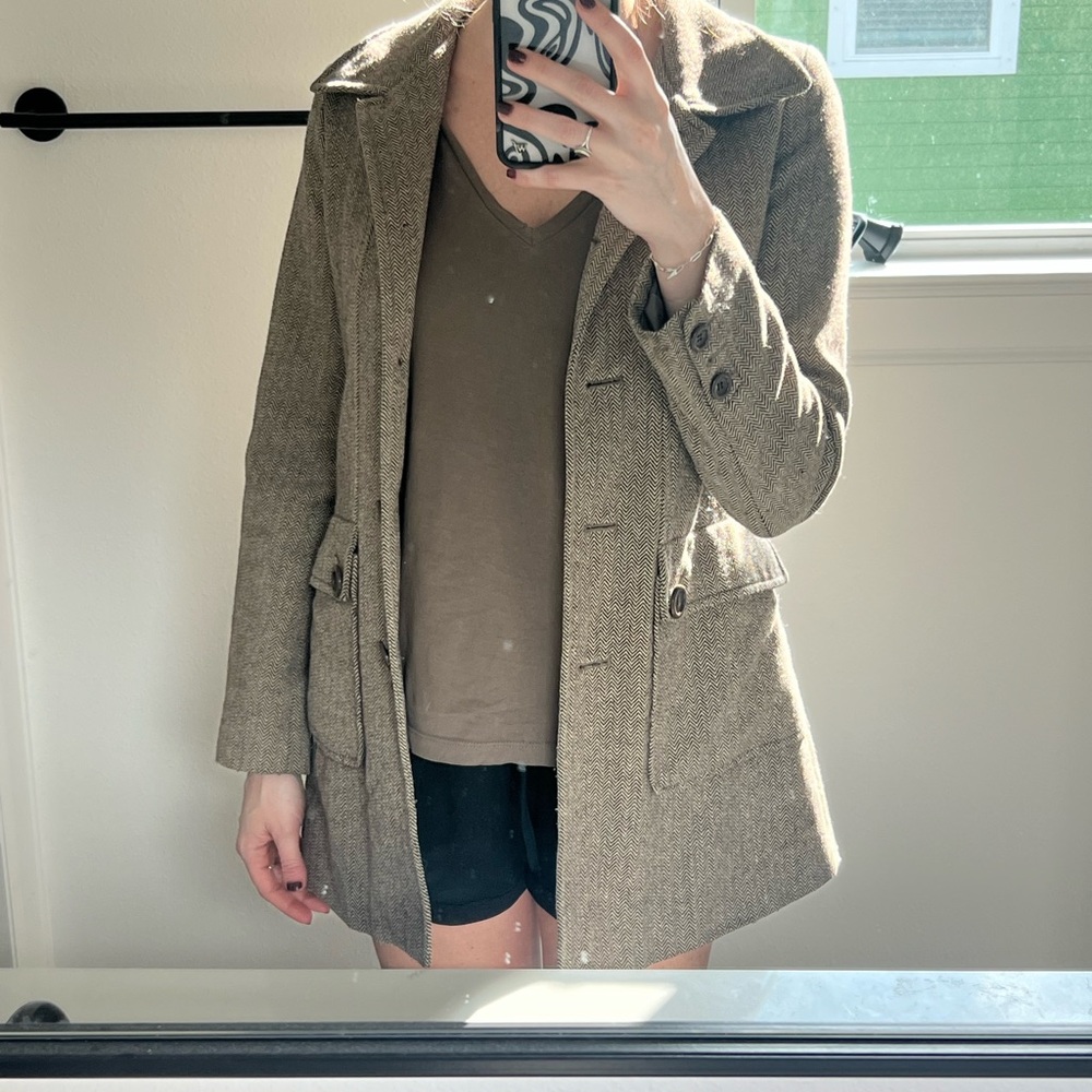 Forever 21 Brown Wool Blend Coat